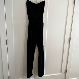 Flattering, simple black strapless Joie jumpsuit. XS (fits more XS-S)